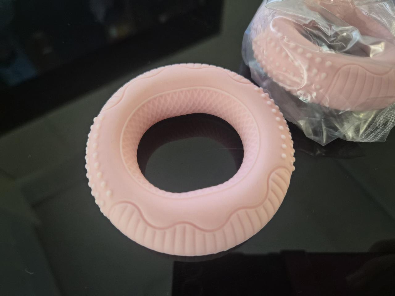 분홍색 도넛 돌기형 악력기