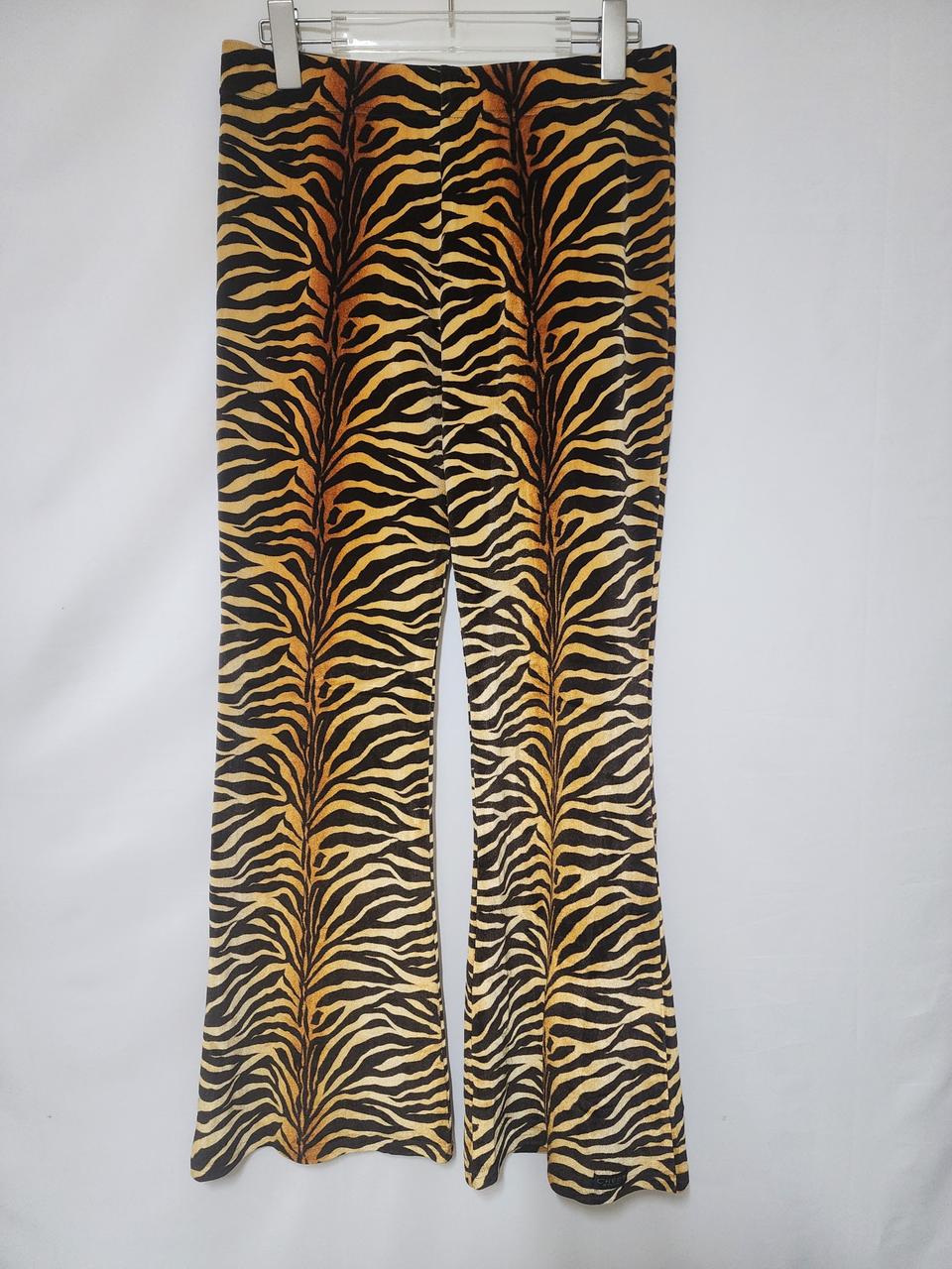 지브라 벨벳 부츠컷 밴딩팬츠