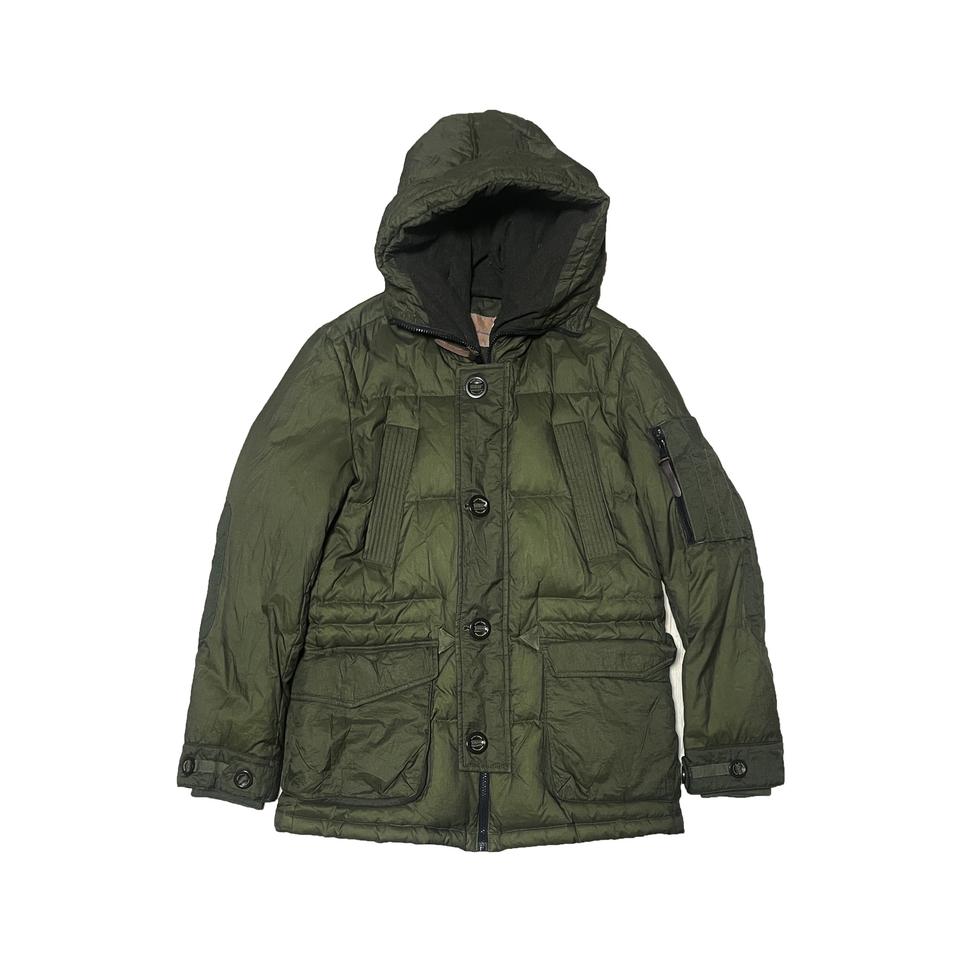 BASSO 바쏘 옴므 나일론 덕다운 패딩 점퍼 카키