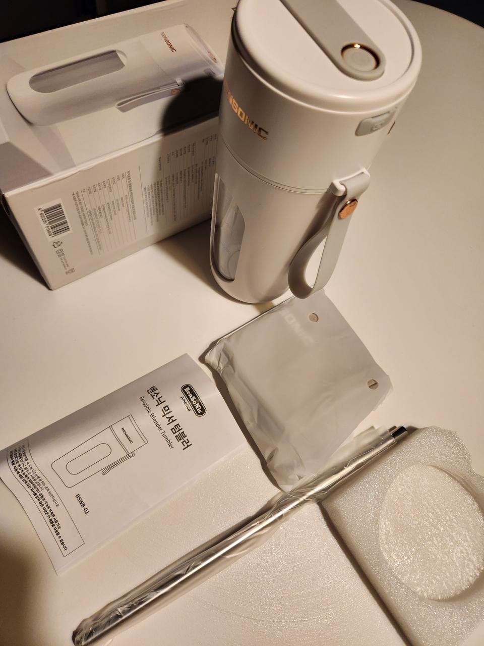 새상품)벤소닉 믹서 텀블러 400ml79000원에 구매하고 사용을 안