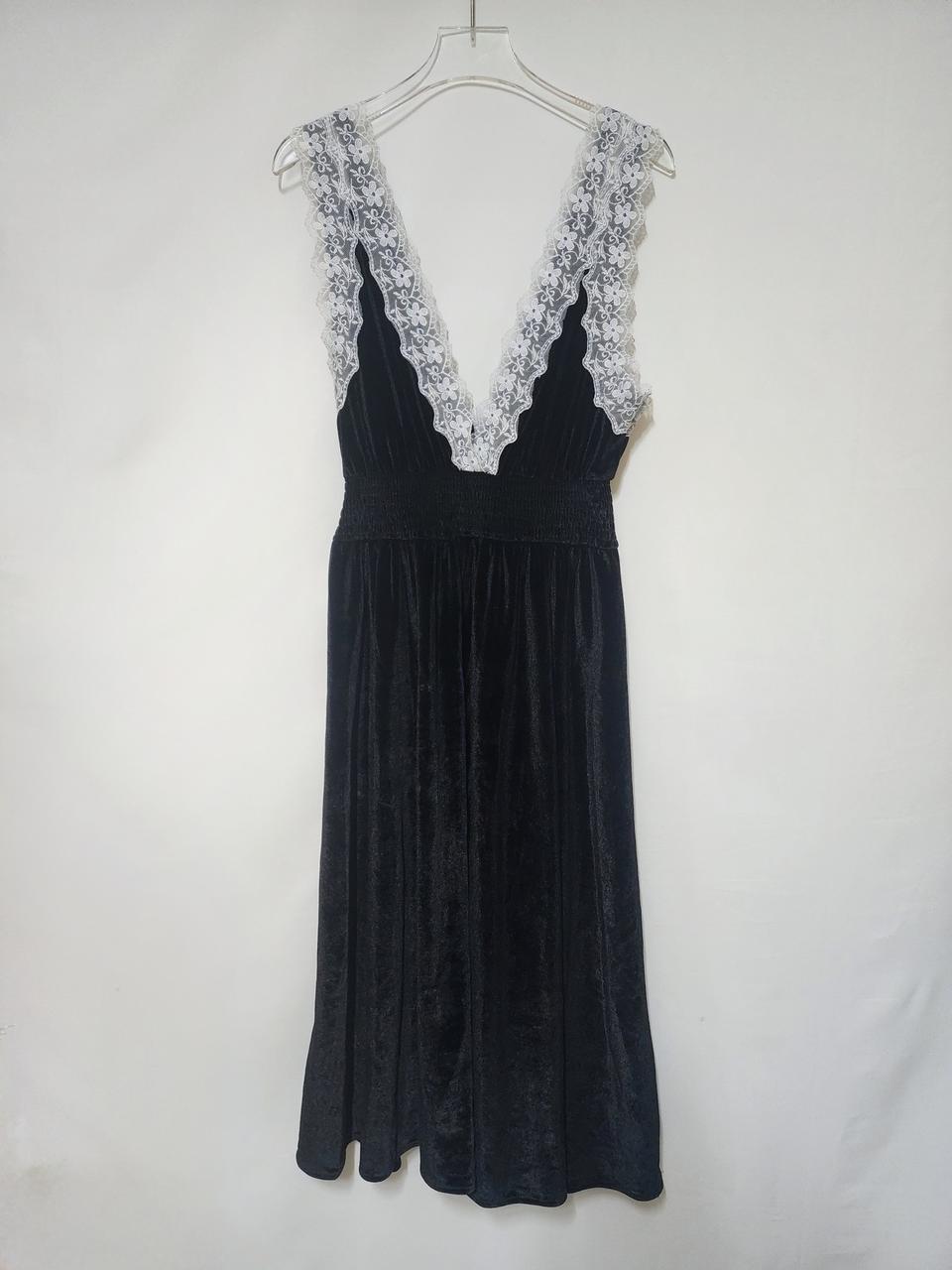 레이스 벨벳 나시 롱원피스