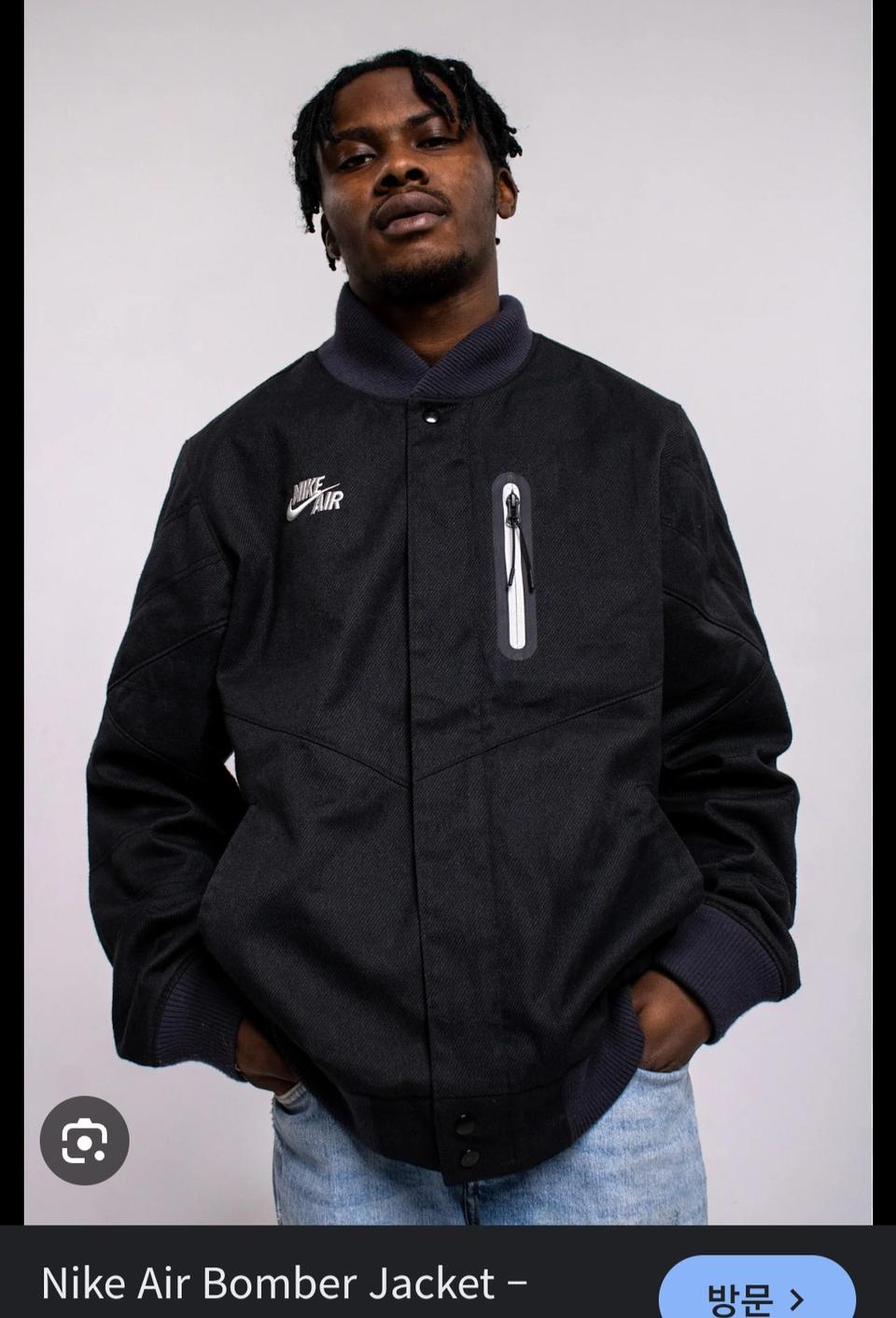 나이키 에어 남성 블루종  봄버 자켓 M