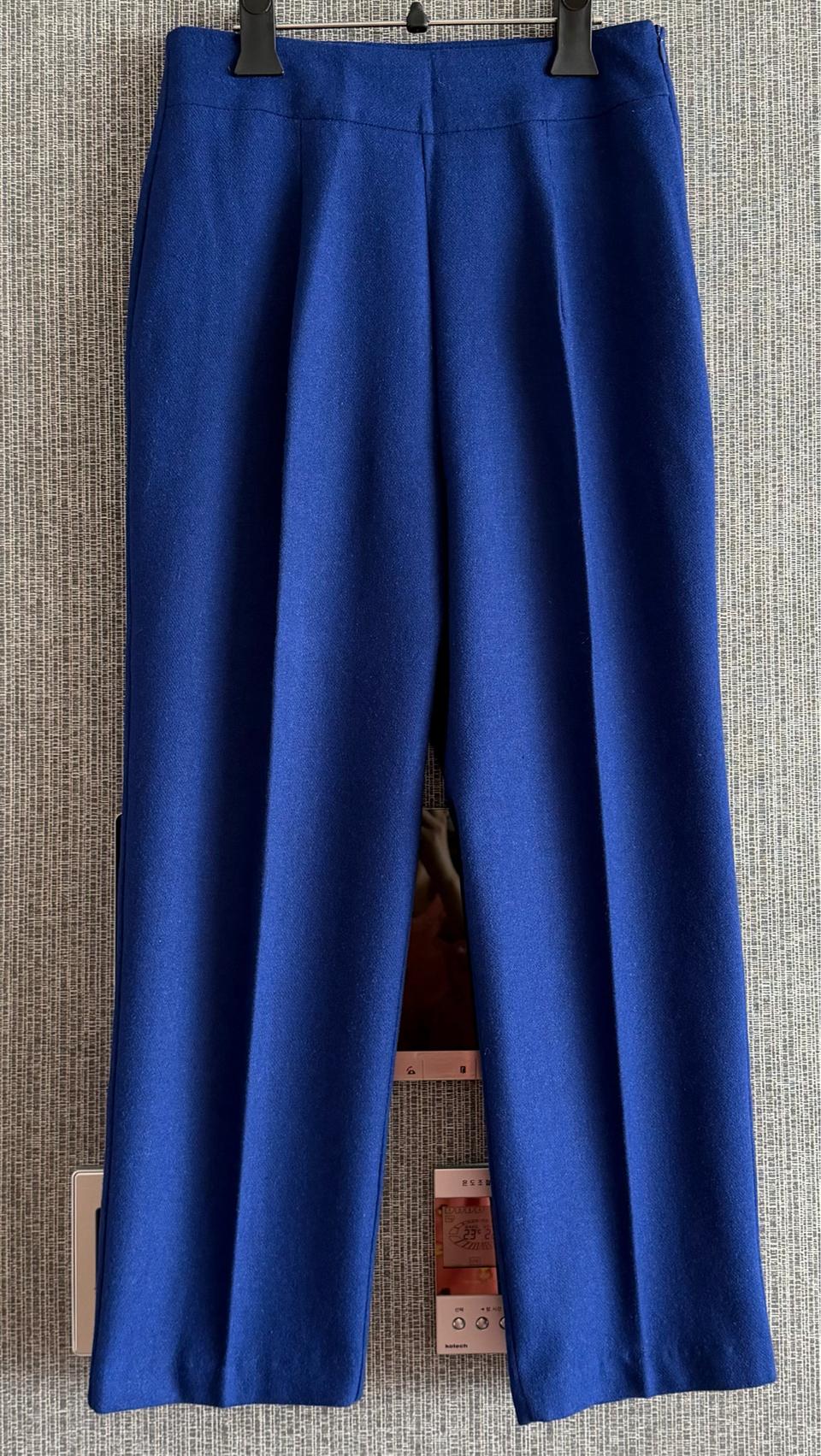 코발트 블루 로얄 블루 슬랙스 정장 바지 스트레이트핏 일자핏 트리우저 S