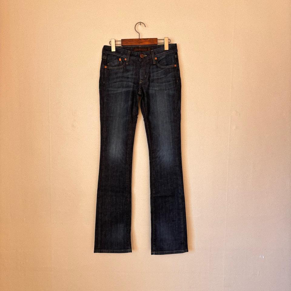 새제품급 미국 딜런 죠지 27 데님 청바지 진청 실루엣