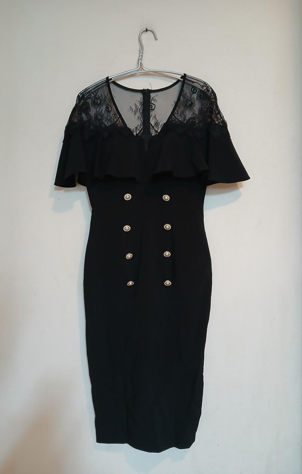 고급 레이스 케이프 더블 금장 버튼 원피스 드레스 섹시 티아라 두타 홀복