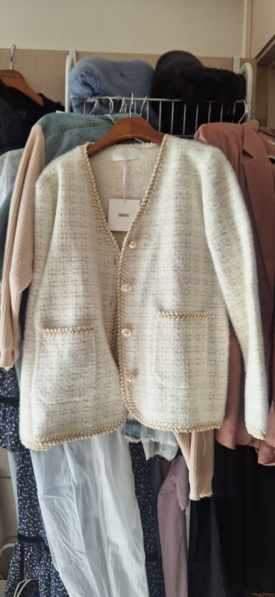 여자빅사이즈트위드자켓 오조크브랜드