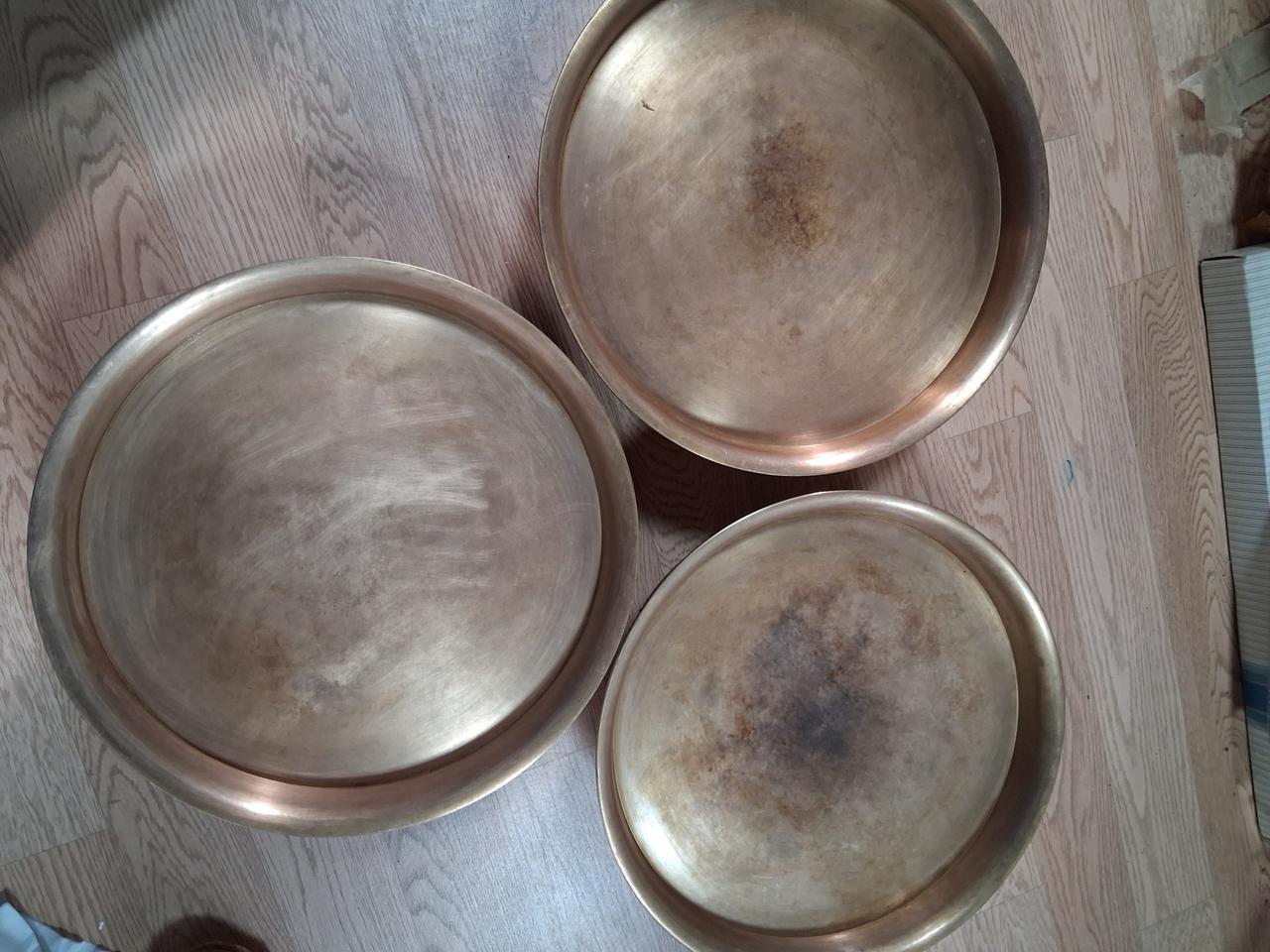 놋 쟁반 어복쟁반  3개