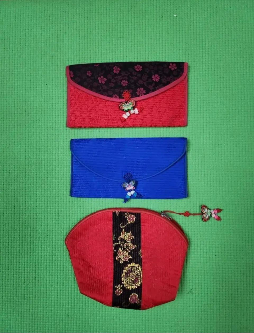 전통 꽃무늬 지갑(일괄)