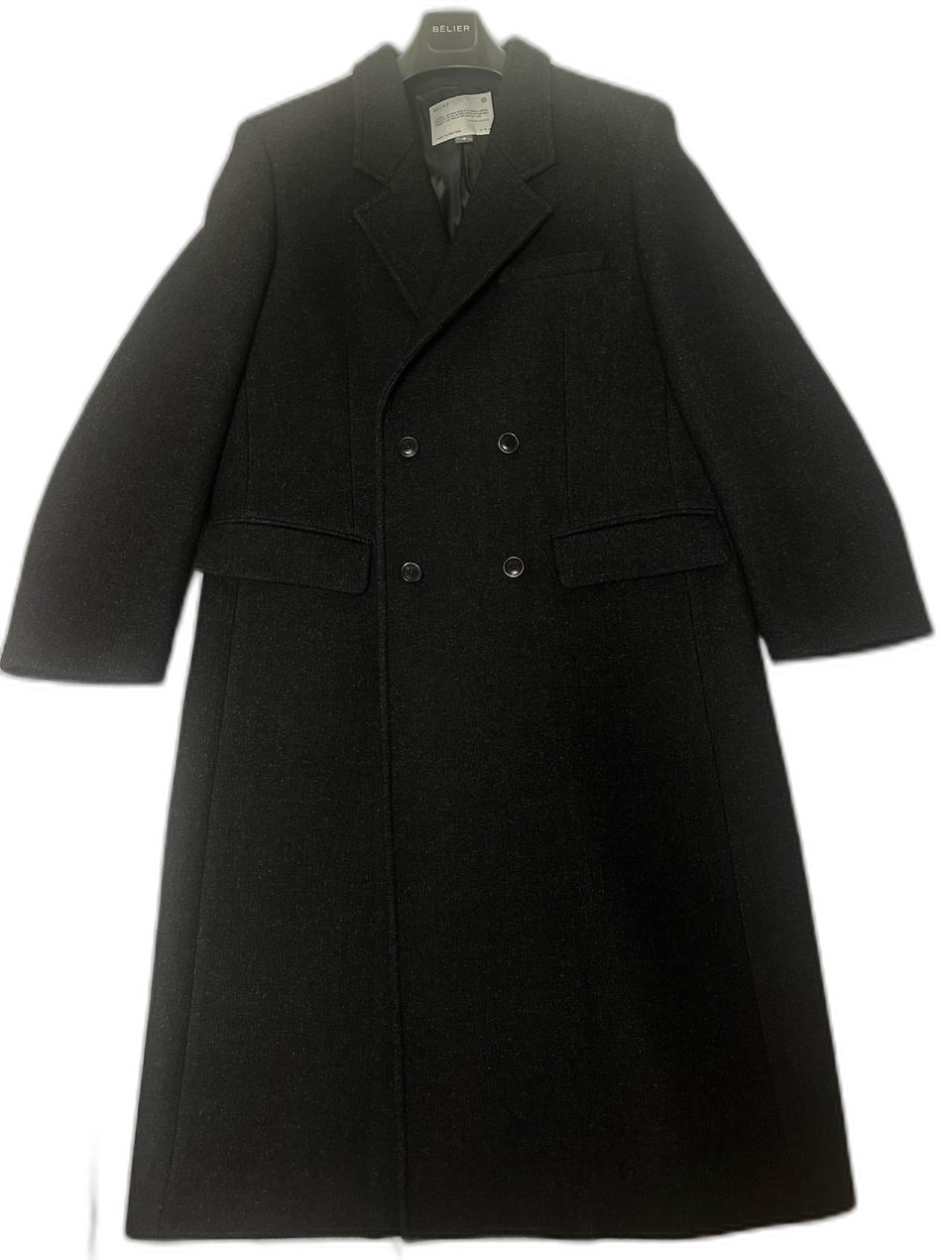 벨리에 버티컬 더블코트 (빈티지 블랙)