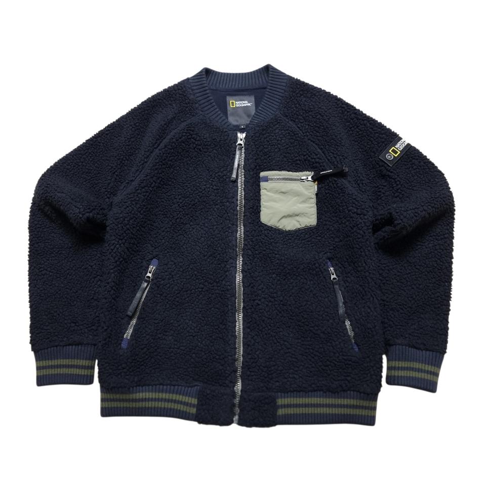 내셔널지오그래픽 양털 뽀글이 블루종 자켓 S