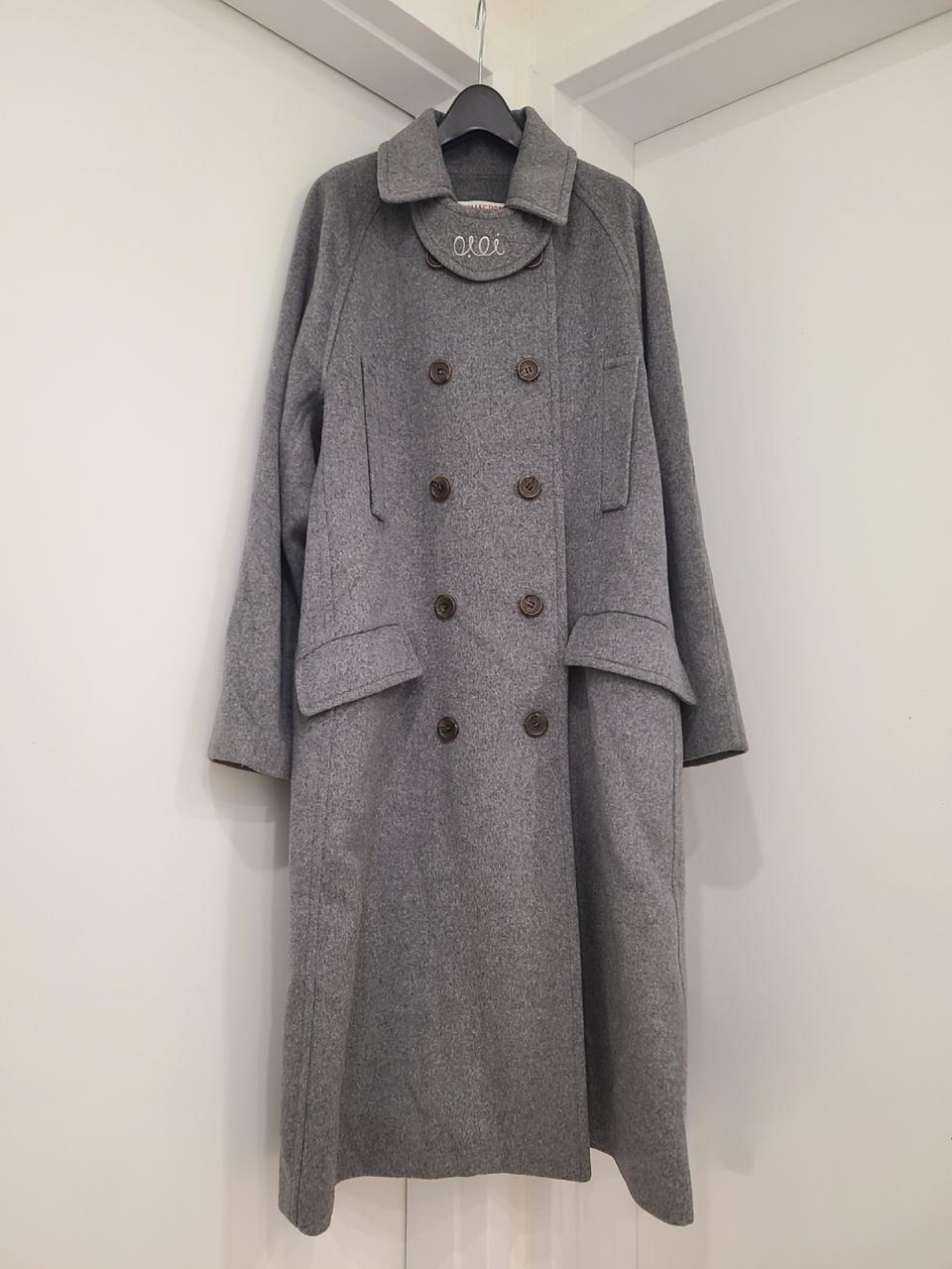오아이오아이 그레이 롱코트