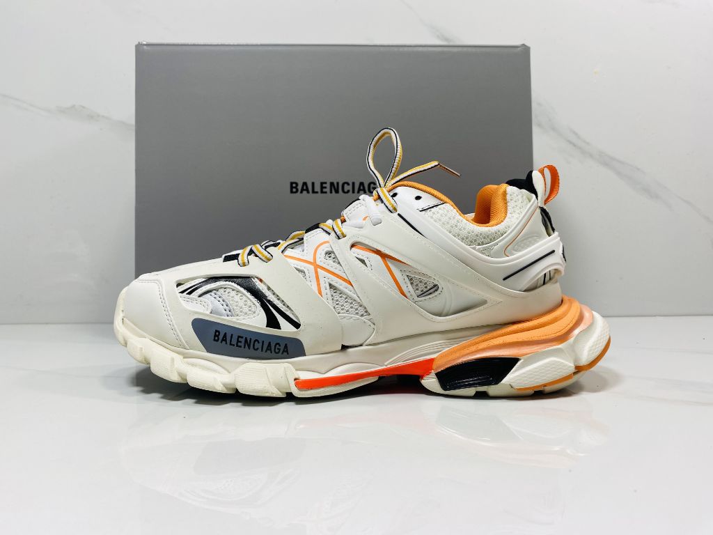 발렌시아가 트랙 스니커즈 화이트 오렌지 2019