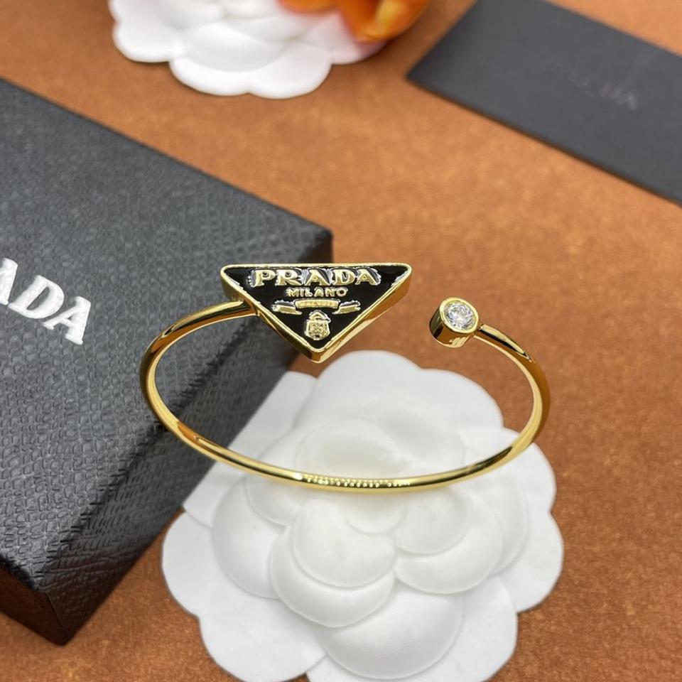 프라다 삼각링 팔찌 골드&실버