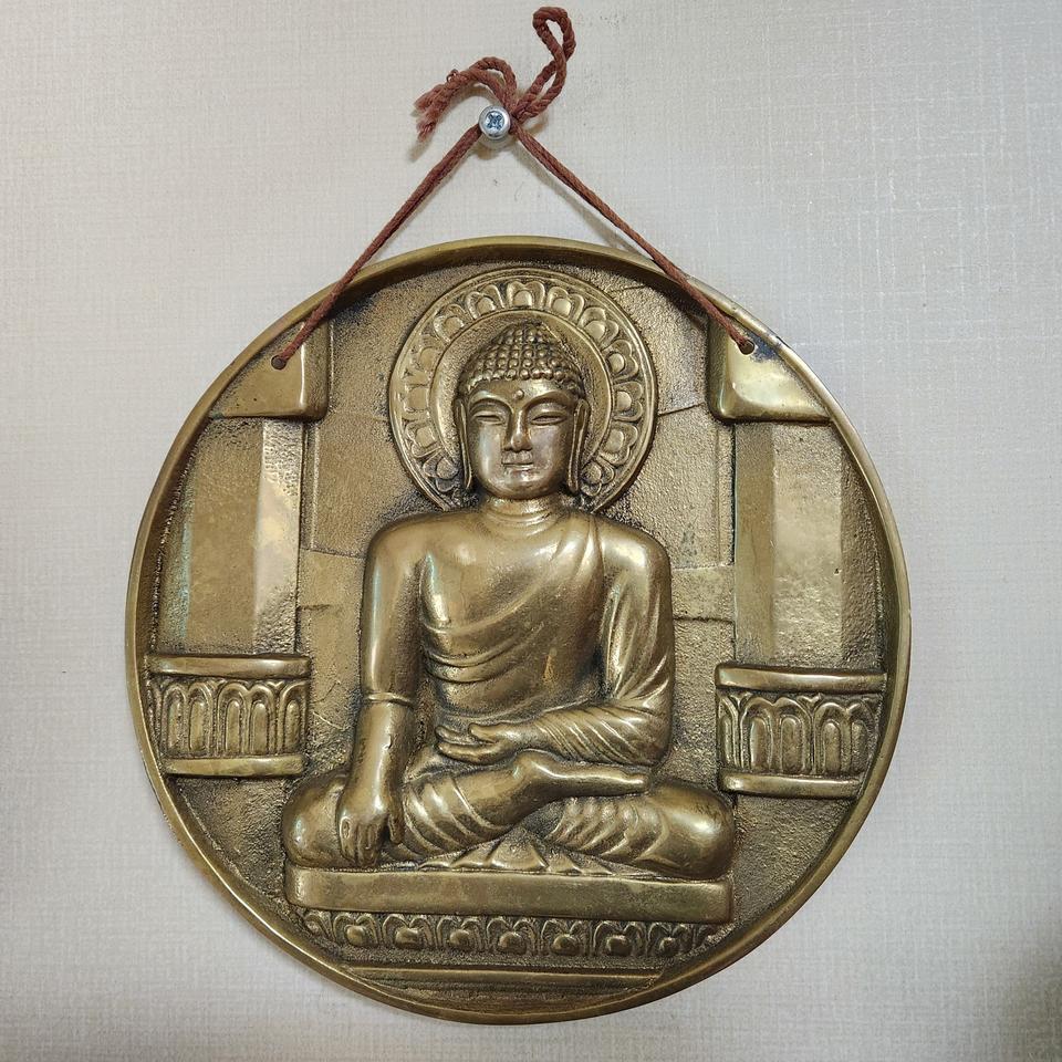 보기드문 80년대초 우리나라 석굴암 부처님 놋쇠 부조 벽걸이(불상).