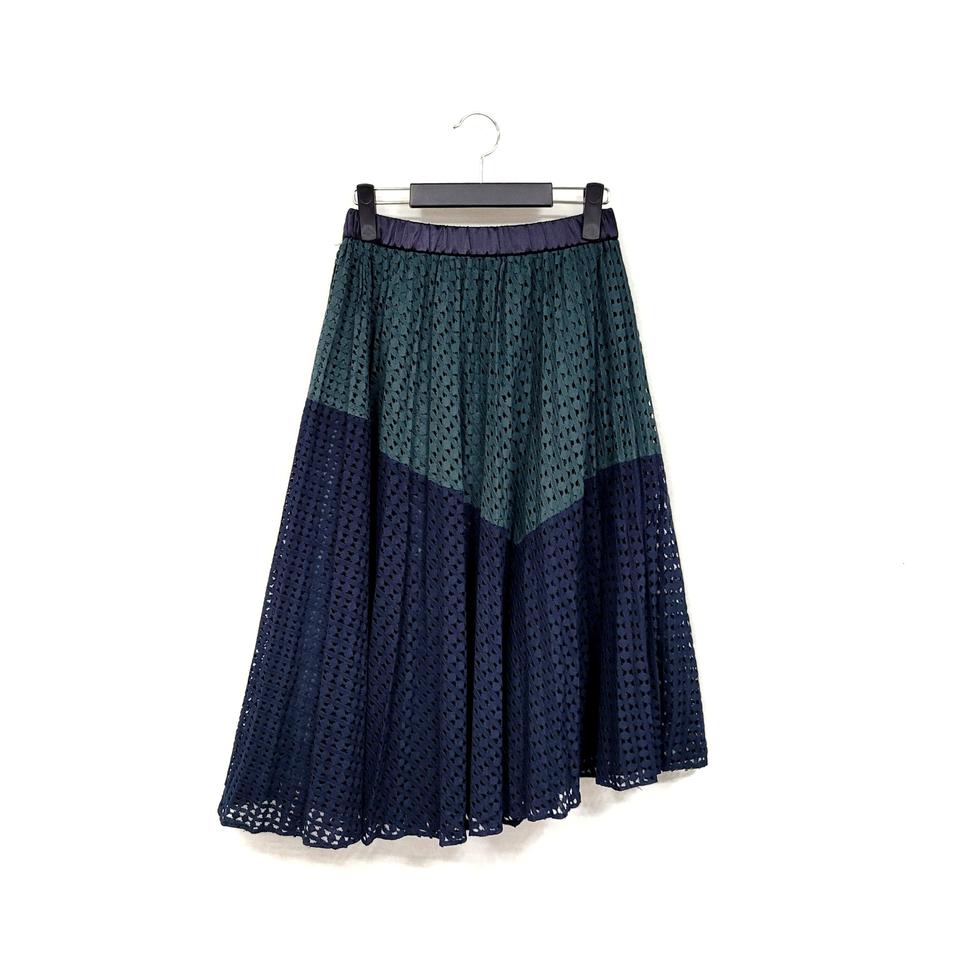 2nd floor 세컨플로우 투톤 레이스 스커트