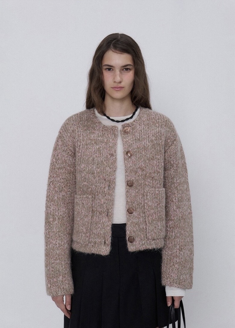 택O) 그로브 TATE 가디건 브라운