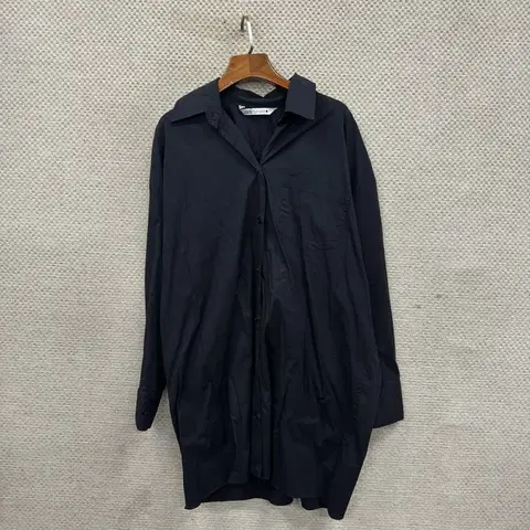 자라 ZARA 캐주얼 오버핏 셔츠 롱 원피스 M A03527