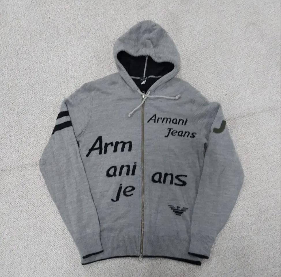 아르마니 정품 니트 후드집업 (L size)