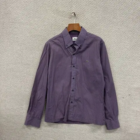 라코스테 캐주얼 자수로고 체크셔츠 90 A03498