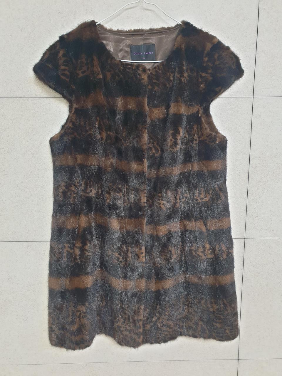 올리비아 로렌 밍크  조끼