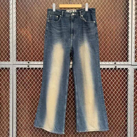SATUR 세터 빈티지 워싱 와이드 데님 팬츠 M