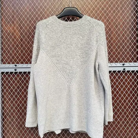 한섬 시스템 system 알파카 그레이 오버핏 울 니트 스웨터 F