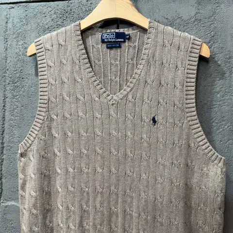 [M] 랄프로렌 폴로 케이블 니트 조끼