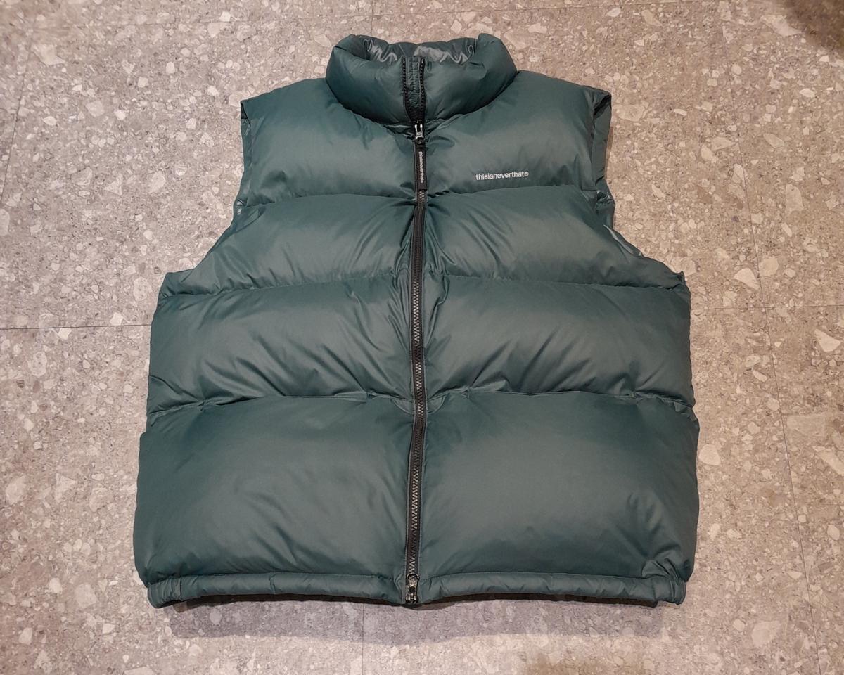 디스이즈네버댓 퍼텍스 패딩 베스트 다크그린 (XL)