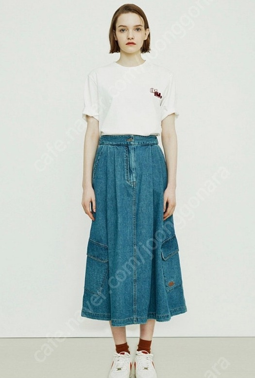 럭키마르쉐 데님 롱 스커트