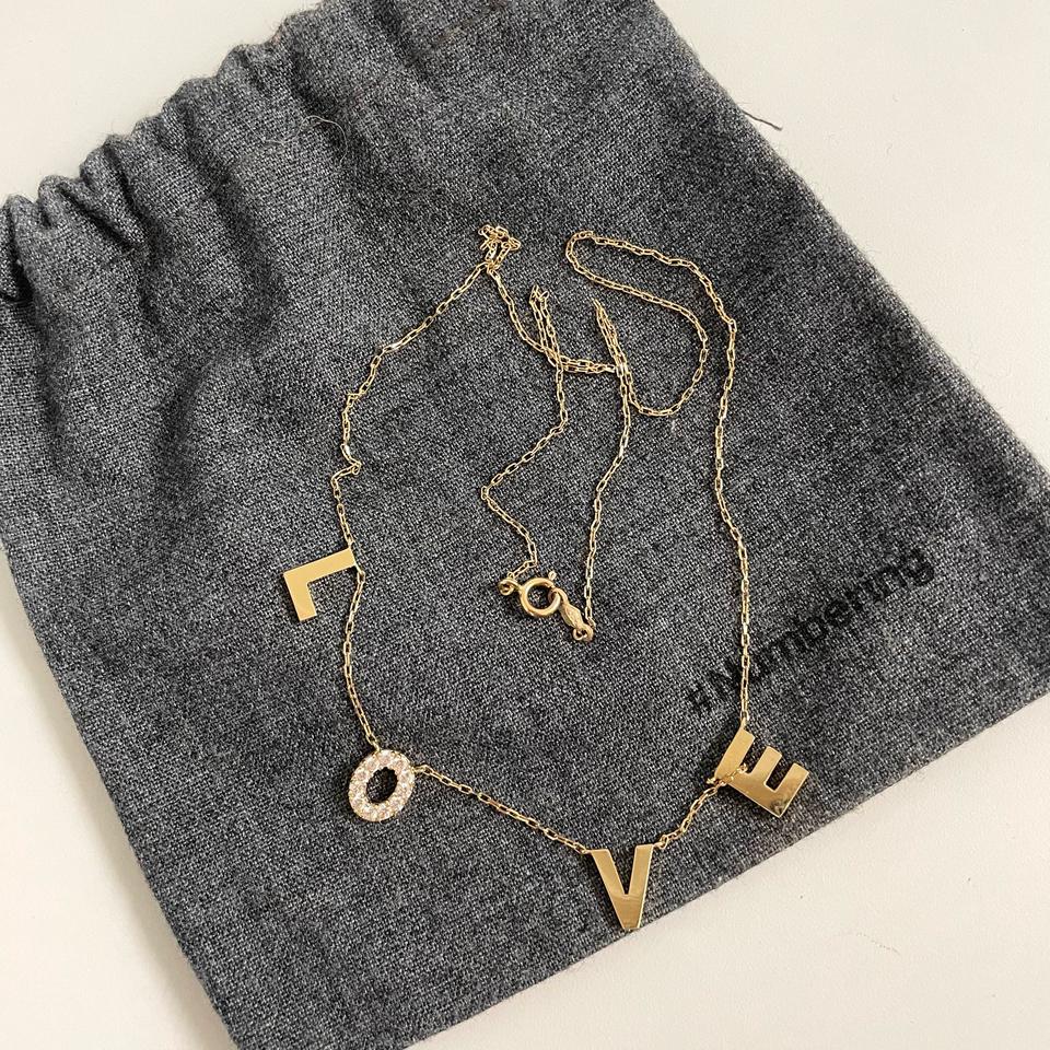 14k 러브 LOVE 참 목걸이