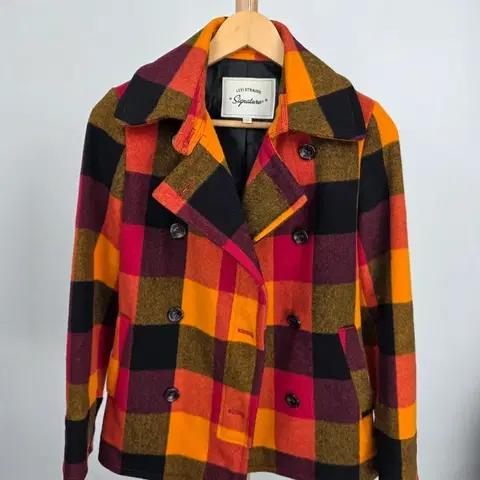 Levi Strauss Signature 라인의 체크 코트