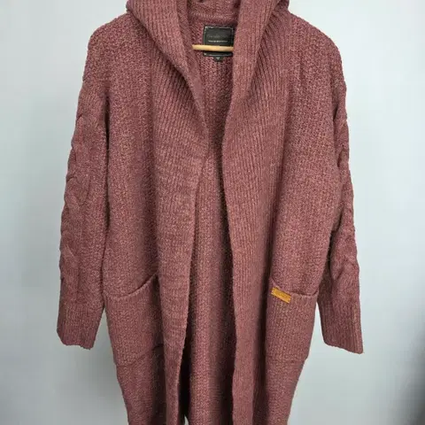 써스데이 아일랜드 니트 롱 후드 가디건 S/ 상태 아주 좋음