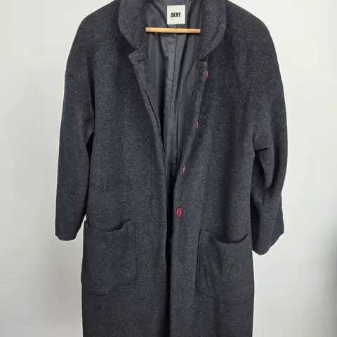 DKNY 회색 코트입니다실측가슴 반품 56총장 96여자 66 정도