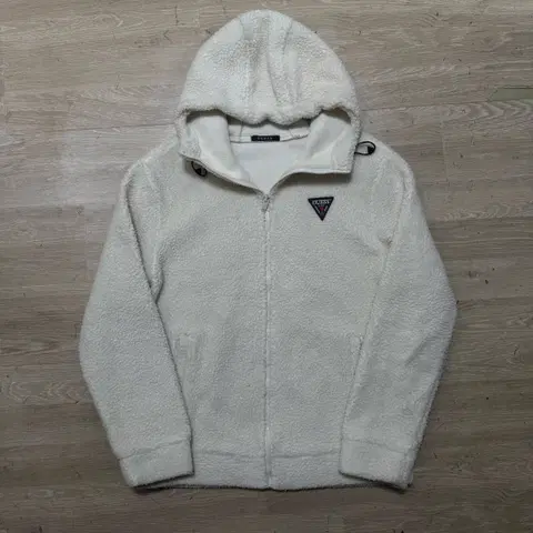 게스 뽀글이 후드 집업