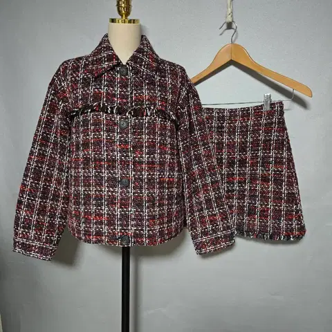 새상품 스파오 트위드 셋업