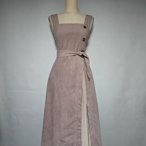 버튼 코코아 롱원피스