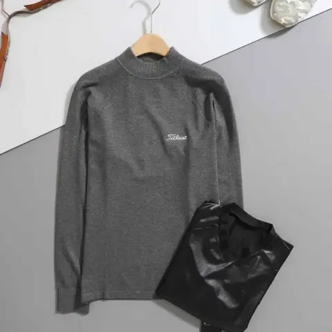 타이틀리스트 남성 윈터 베이스 방풍 넥 스웨터