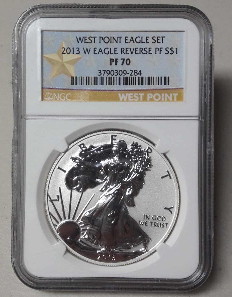 2013년 W 미국 실버 이글 리버스 프루프 1OZ NGC PF70 은화