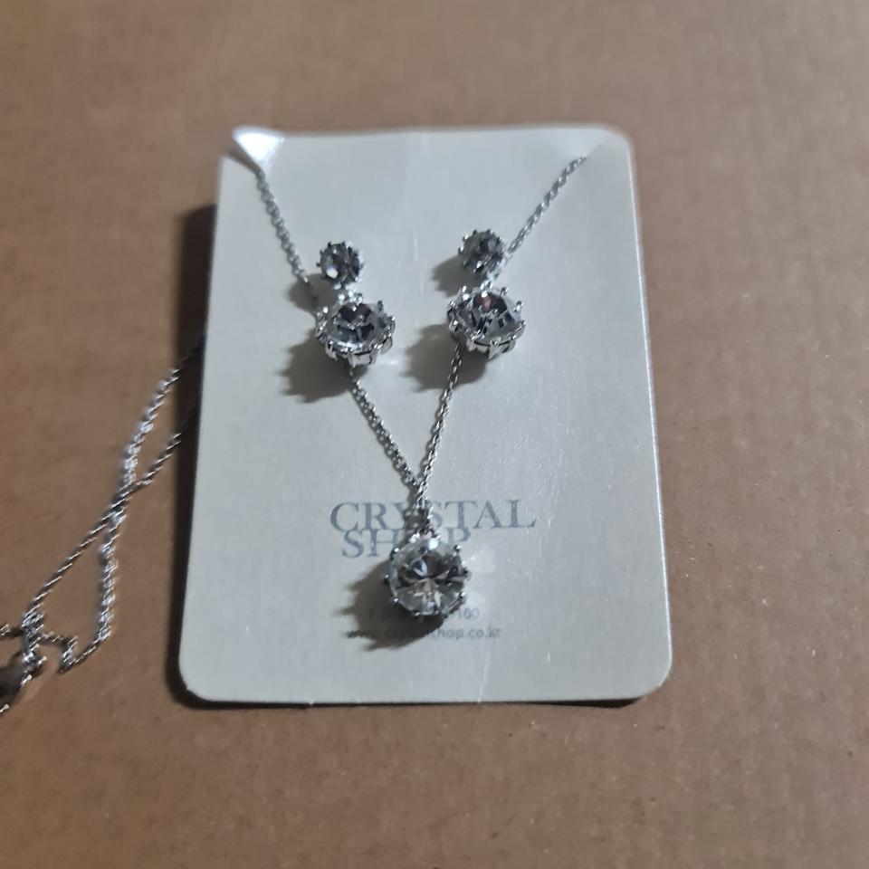 크리스탈샵 목걸이 귀걸이 세트