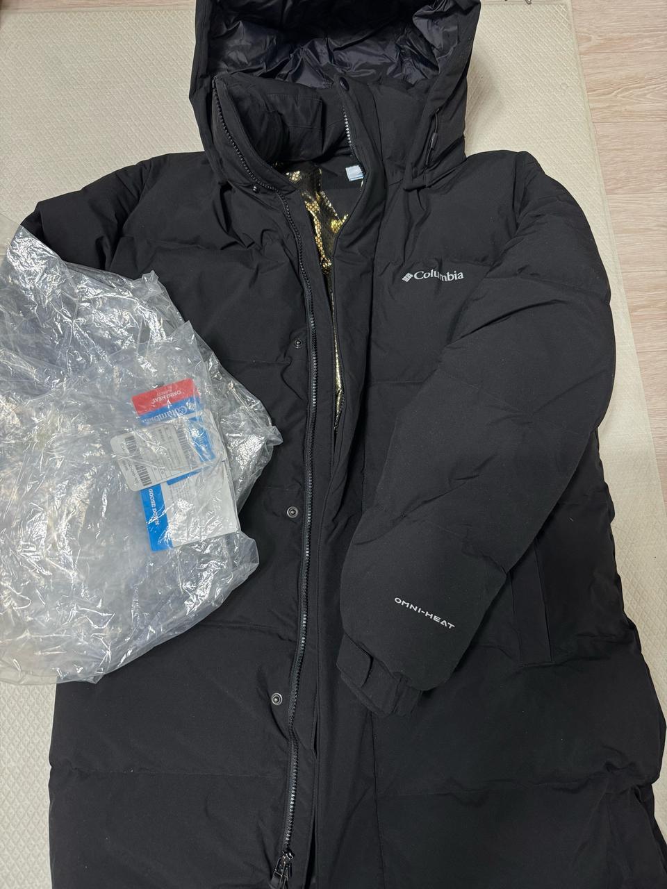 컬럼비아 구스다운 롱패딩 xl