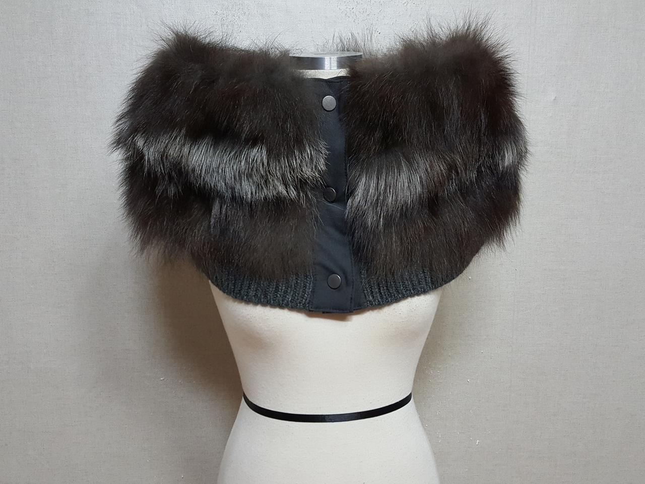 2착/정품)세컨플로어 천연 여우털 울 니트 워머