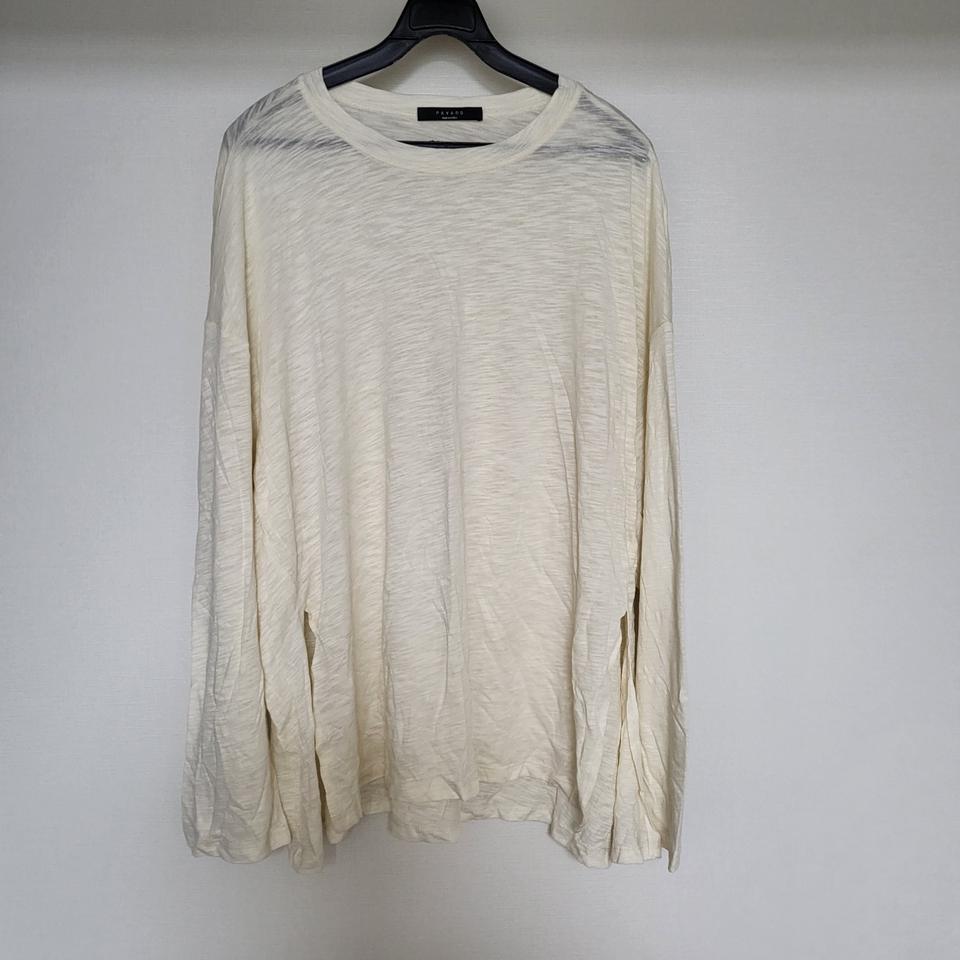 라이트베이지 박시 루즈 티