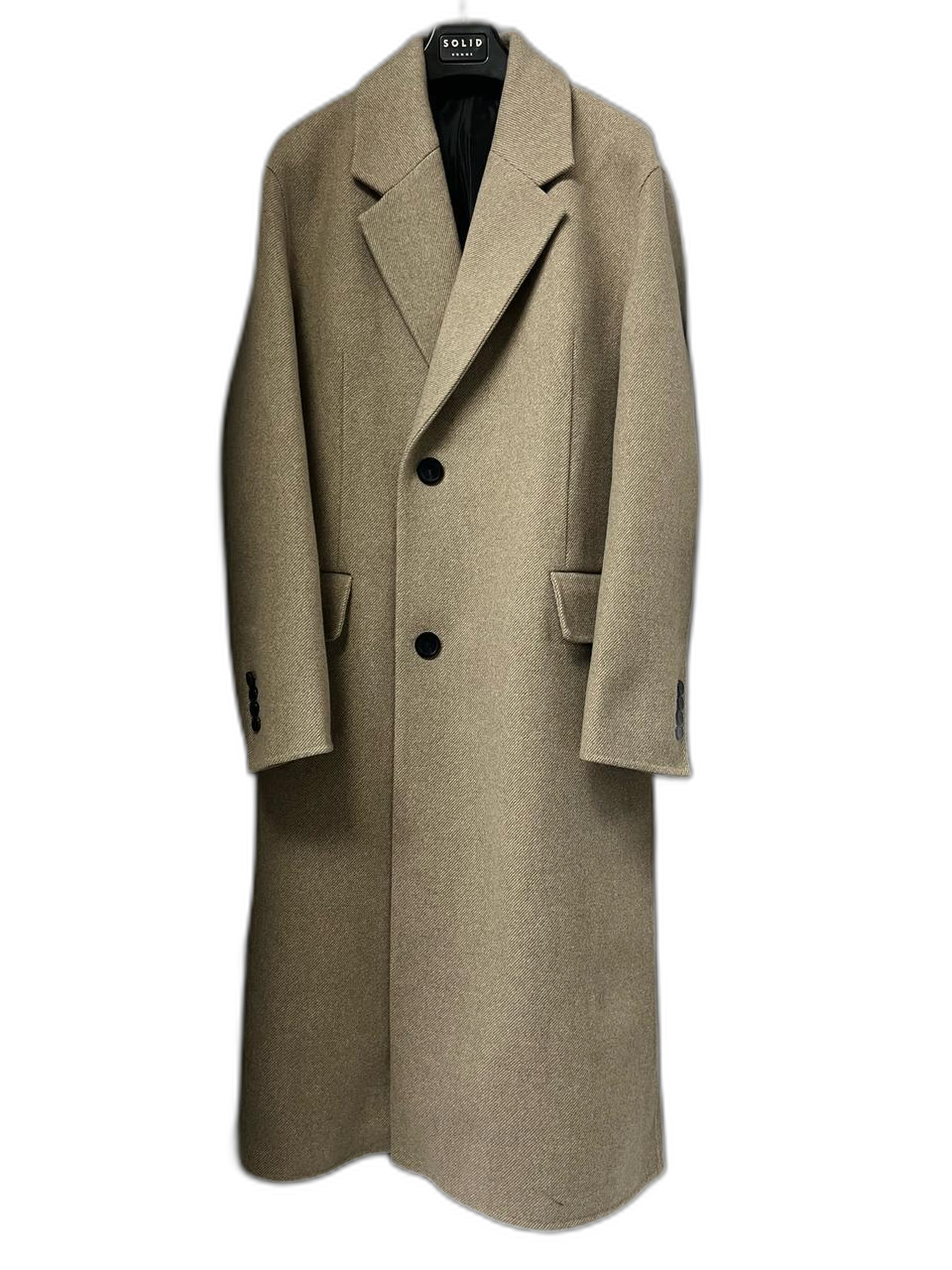 솔리드옴므 21fw 트윌 베이지 코트 46사이즈