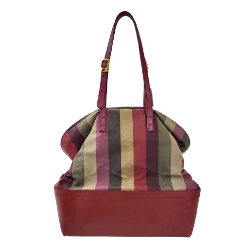 정품 펜디 피칸 스트라이프 멀티컬러 토트/숄더백