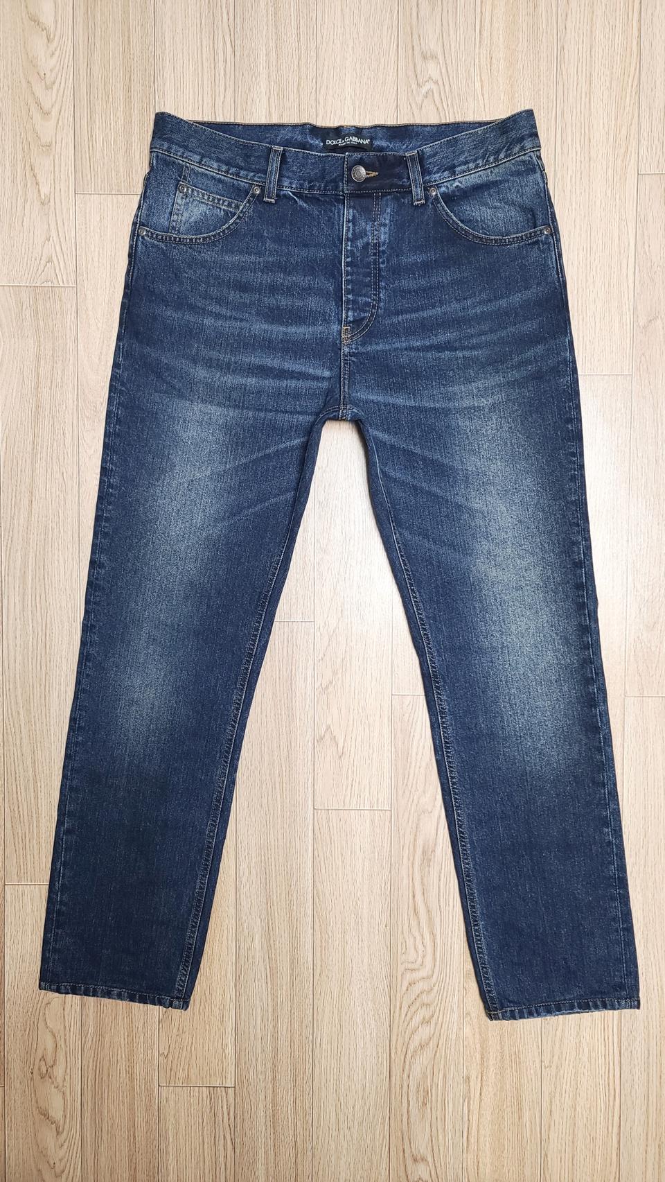정품 돌체앤가바나 미니플레이트 슬림진 청바지 48