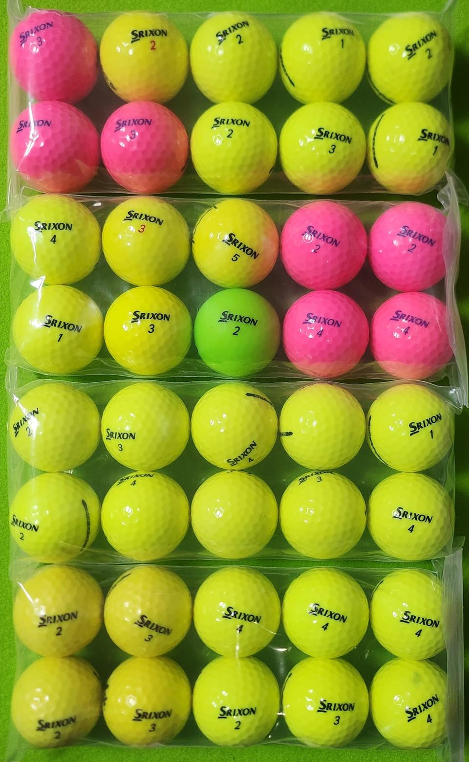 스릭슨 2피스 컬러A/A+급 40개-로스트볼