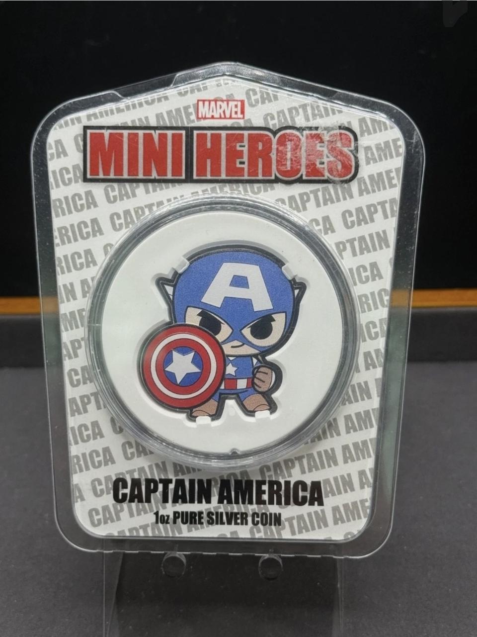 마블 미니히어로즈 캡틴 아메리카 1온스 은화