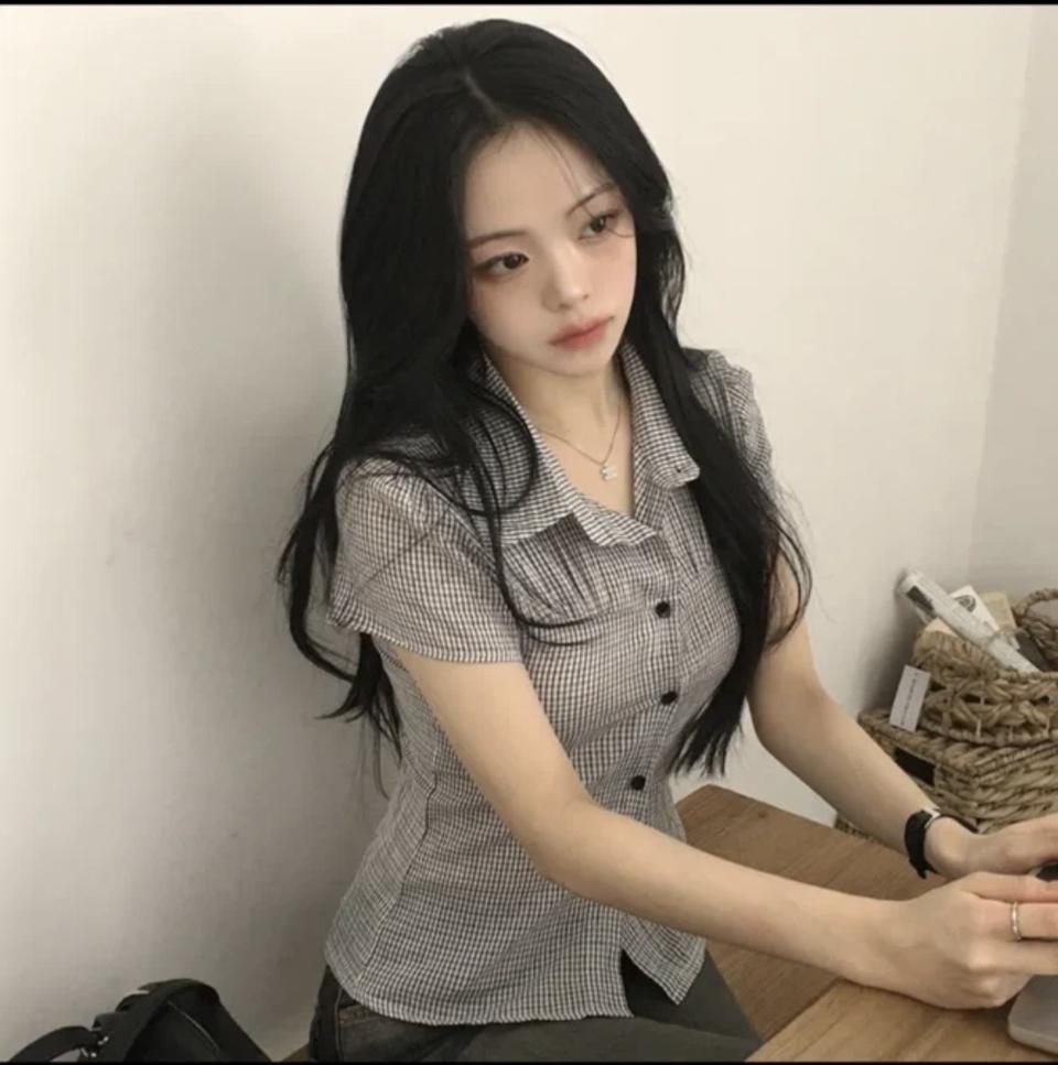 체크 반팔 / 반팔/