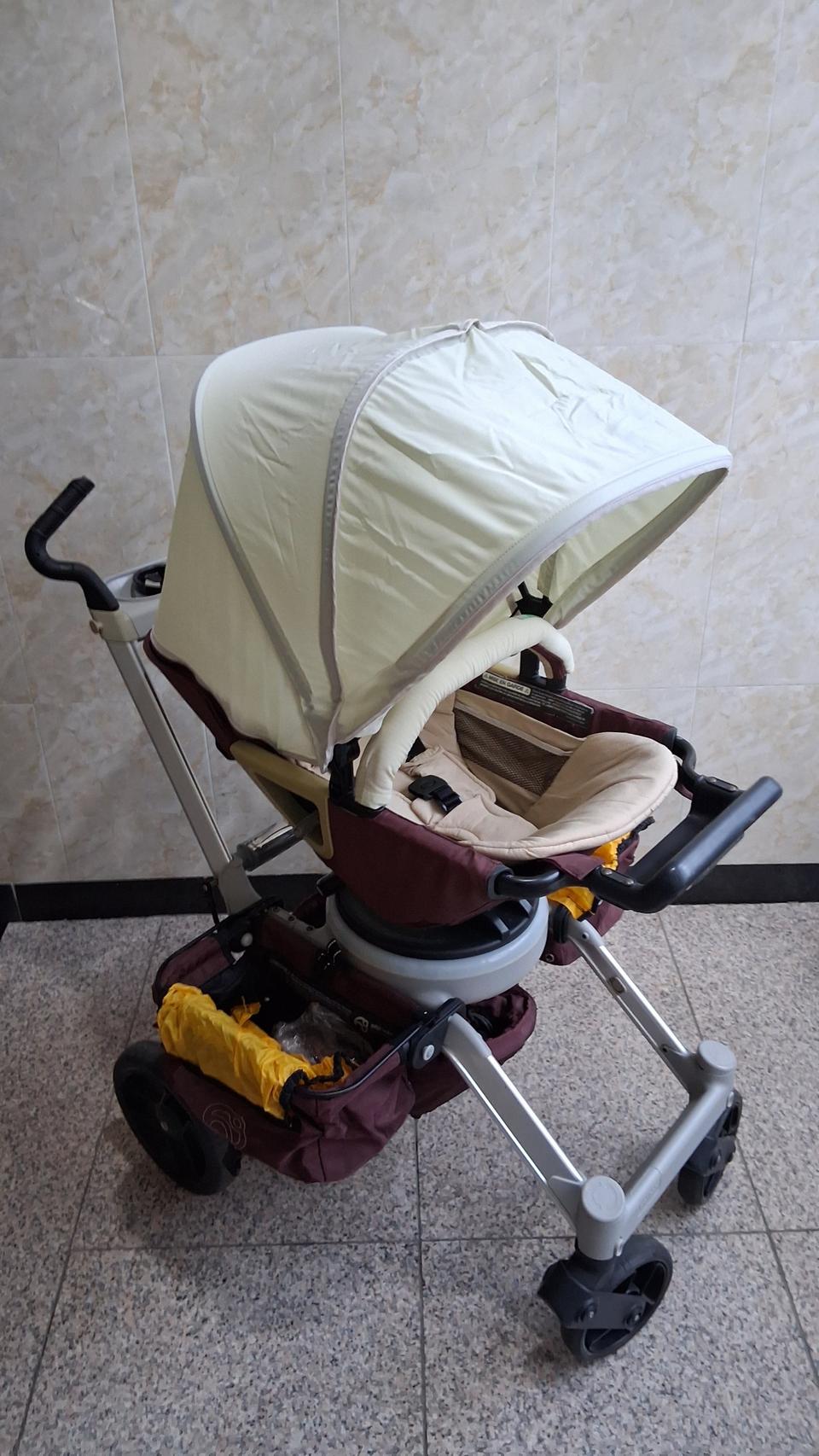 미국산 최고급 명품 럭셔리 디럭스 유모차 올빗베이비 2 칼라(모카+딸기)