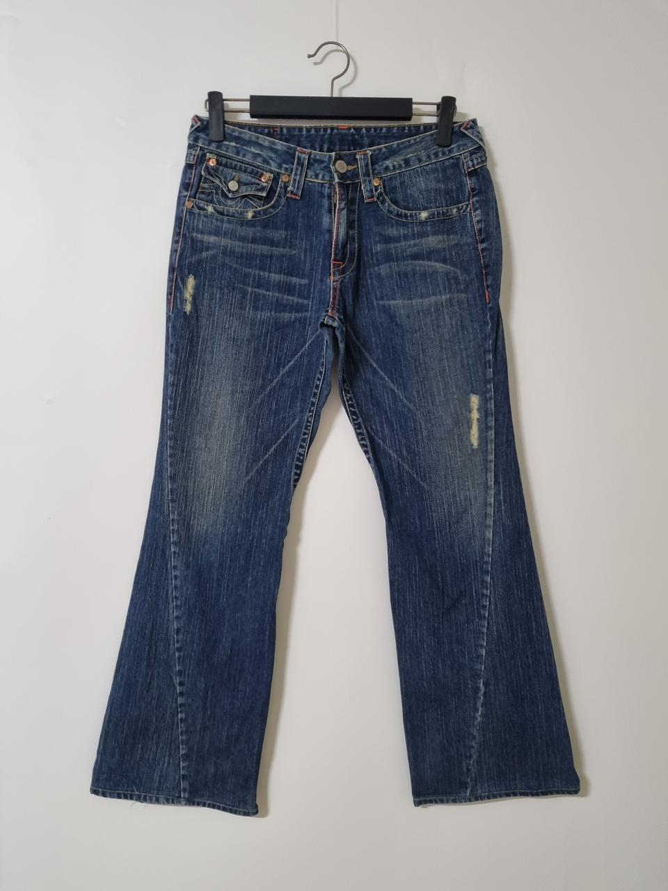 32)트루릴리젼 USA 데님 생지 워싱 부츠컷 명품청바지